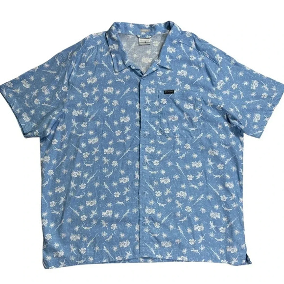 Columbia Sportswear Regular Fit Short Sleeve Hawaiian Style Shirt - Picture 1 of 9